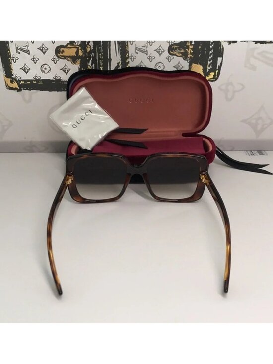 New Authentic Gucci Sunglasses GG0632S 002 Havana/Brown Gradient 56-20-145mm main image 4